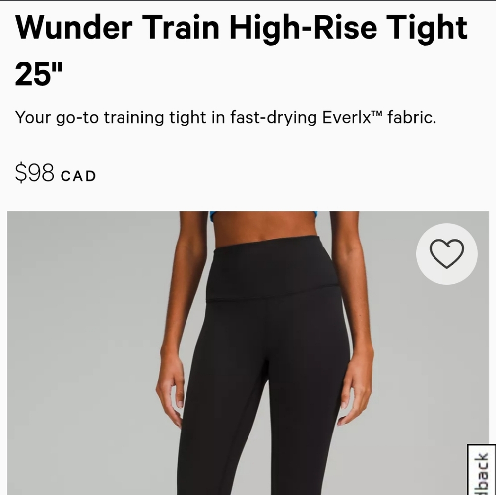 Lulu Wunder traing tights. Sz 10